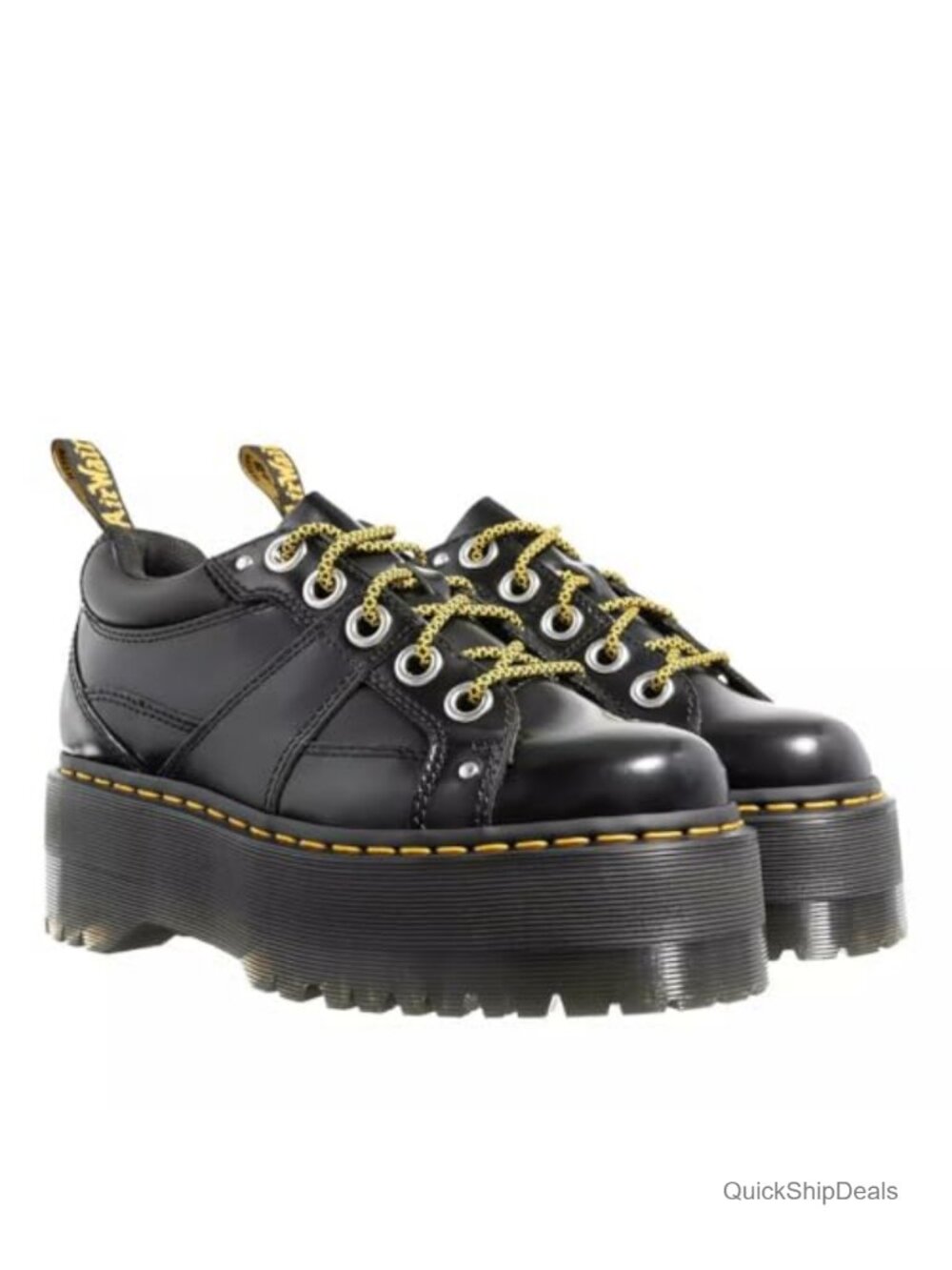 Dr Martens 5i Quad Max Leather Platform Ankle Boots Lace Up Goodyear Welt